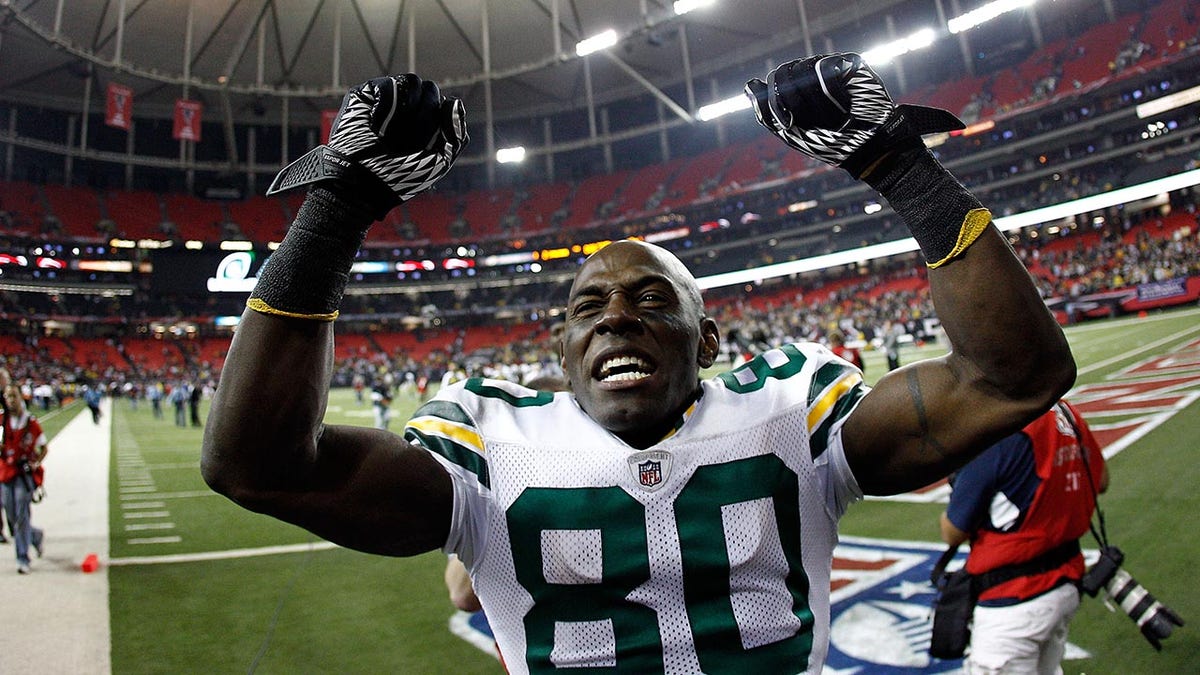 Donald Driver celebrates