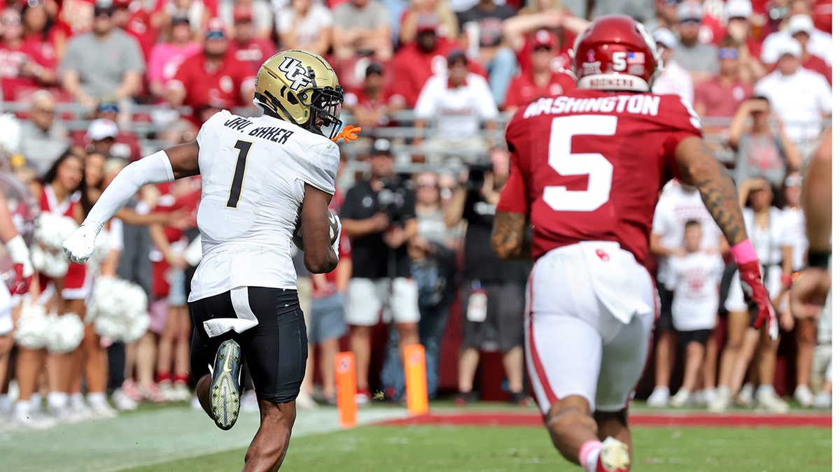 Javon Baker running in open field