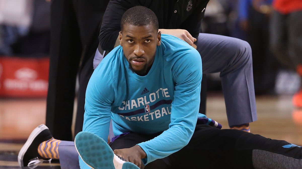 Michael Kidd-Gilchrist stretching