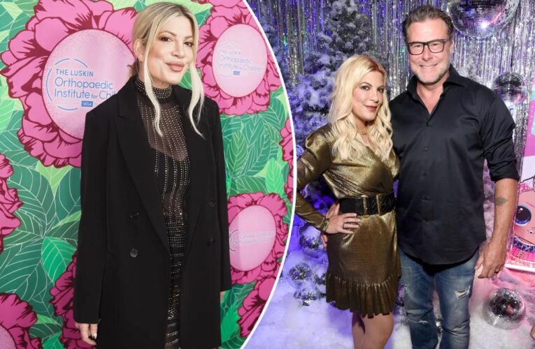 Tori Spelling reacts as ex Dean McDermott cozies up to Lily Calo
