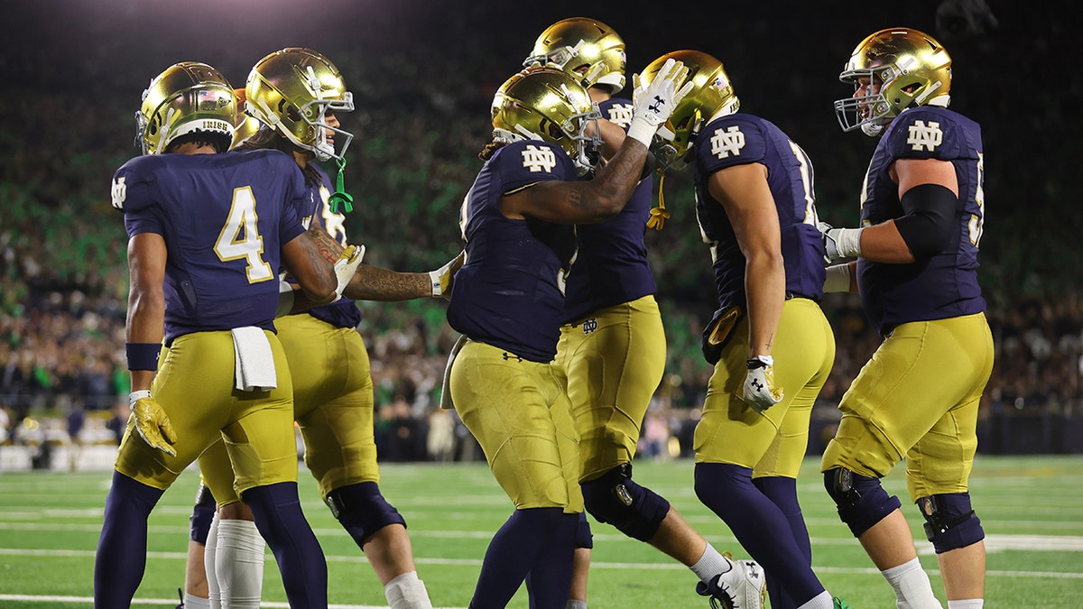 Notre Dame after touchdown