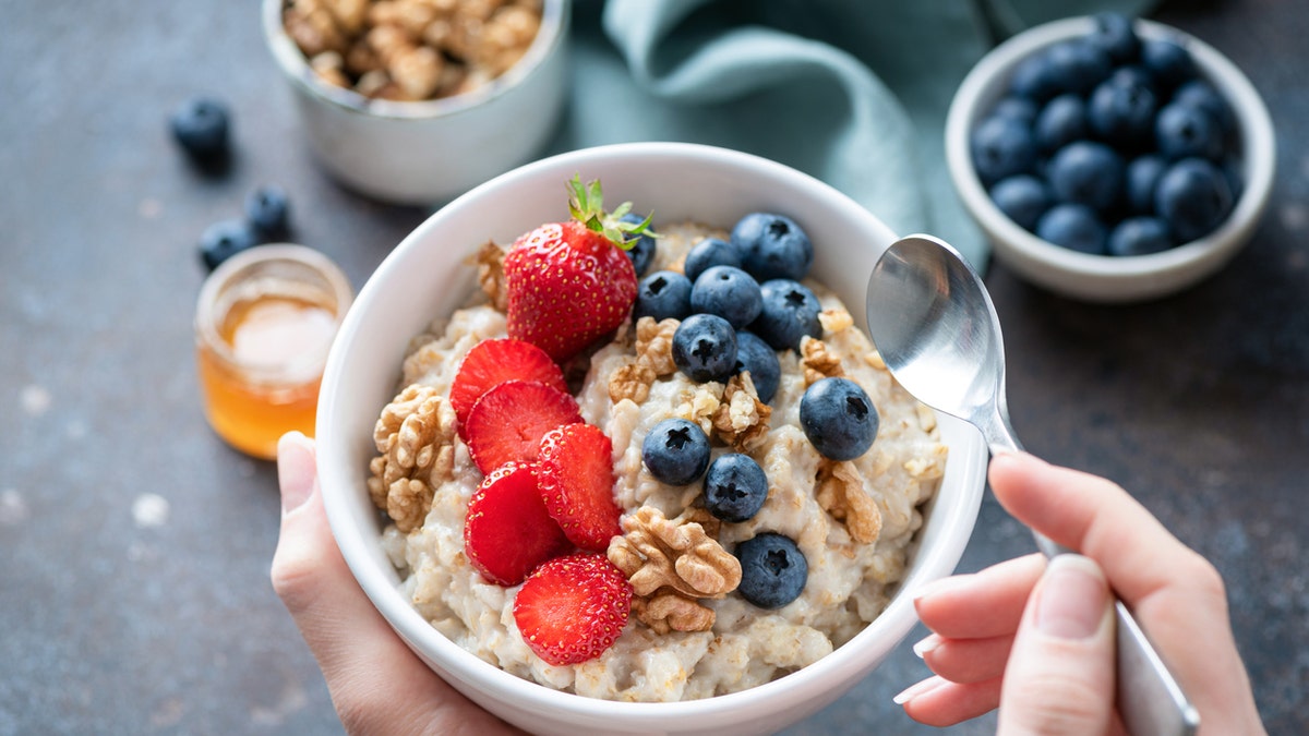 Fruit and oatmeal