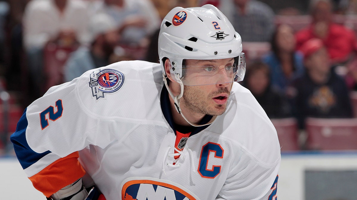 Mark Streit skates against the Panthers