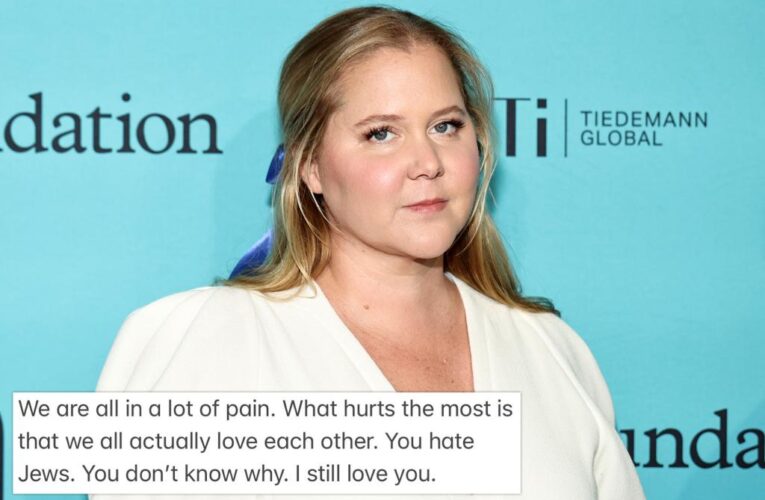 Amy Schumer reacts after backlash over Israeli-Palestinian conflict remarks