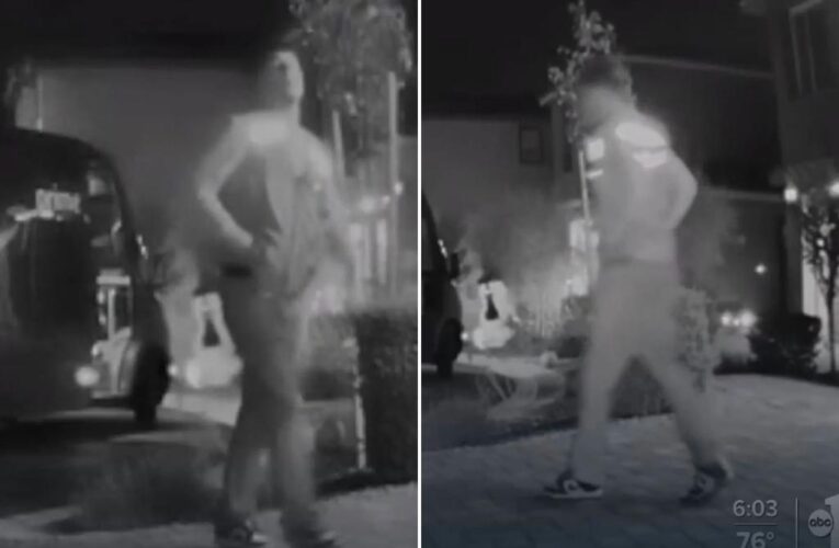 Amazon driver caught urinating in Las Vegas yard
