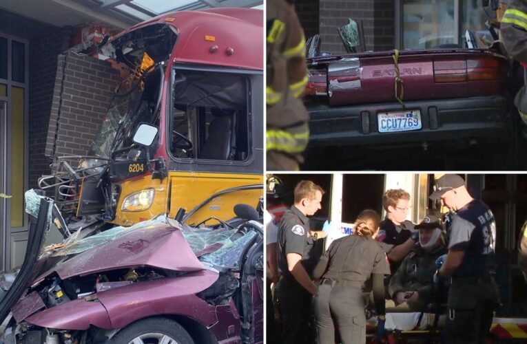 Seattle bus crashes into car and building killing 1, injuring 12