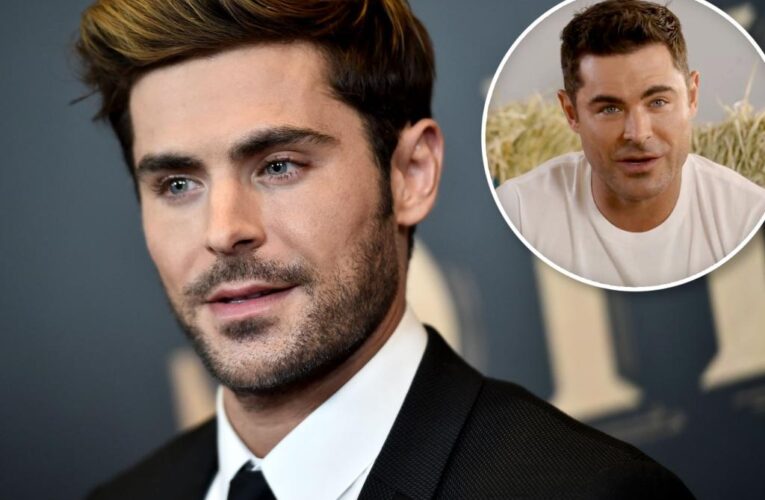 Zac Efron looks unrecognizable in ‘The Iron Claw’ interview
