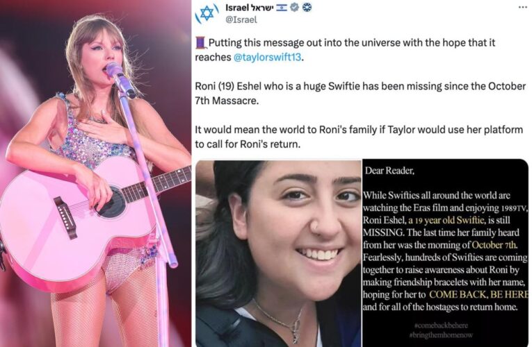 Israel begs Taylor Swift to help get teen soldier freed