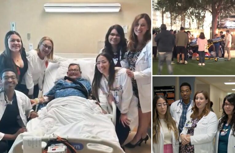 Florida man’s life saved by 4 doctors eating dinner as he’s having heart attack at next table over