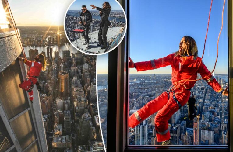 Jared Leto climbs Empire State Building to announce band tour