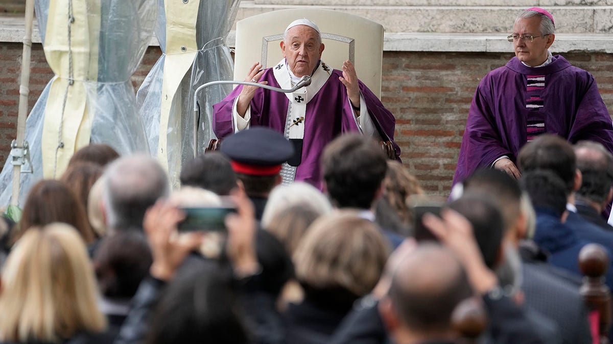 Pope Francis speaks in Rome, Italy