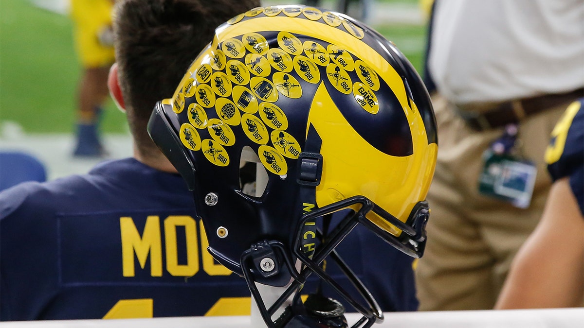 Michigan Wolverines helmet