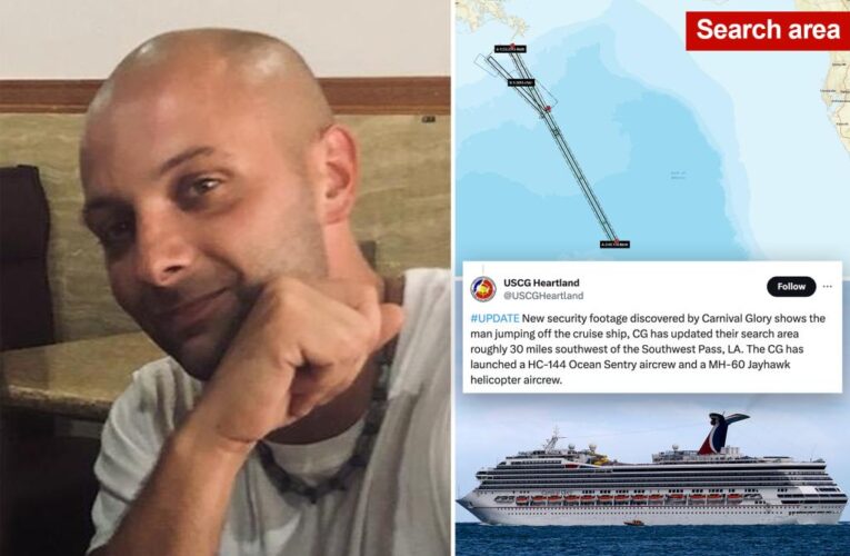 Missing cruise passenger seen in video jumping off deck