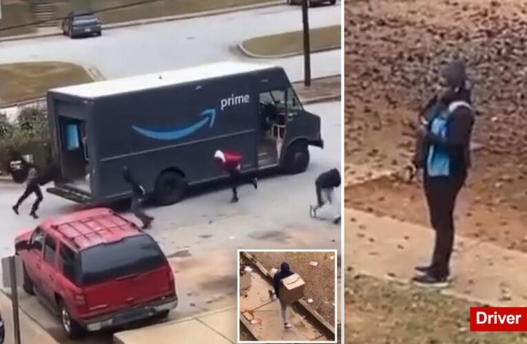 Amazon driver watches as group of looters raid her truck in Atlanta neighborhood