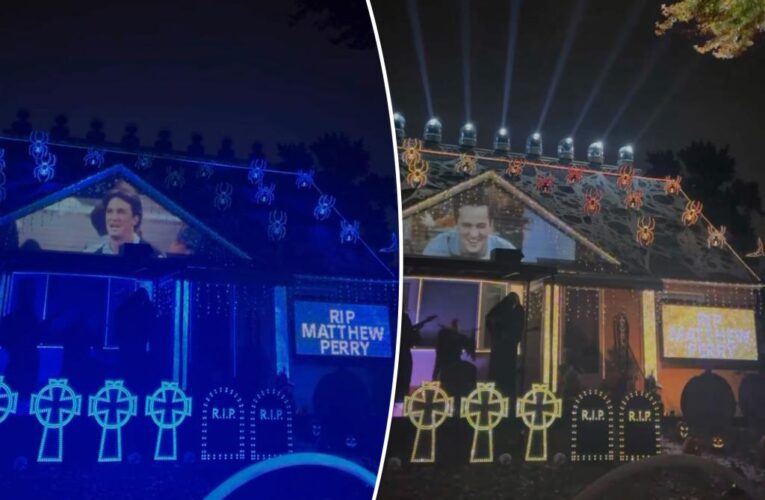 Matthew Perry Christmas light house show created post-death