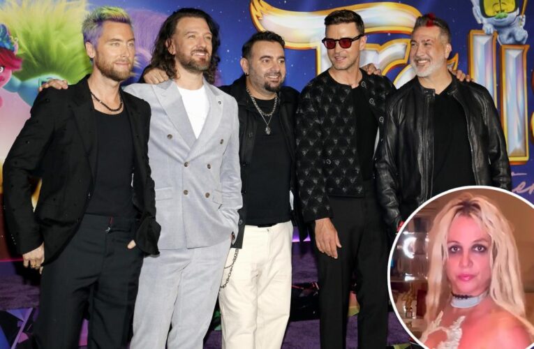 Justin Timberlake, *NSYNC appear at ‘Trolls’ premiere after Britney Spears book