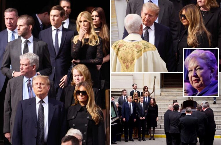 Donald Trump, Melania, other kin gather at NYC church for funeral of his sister, Maryanne Trump Barry