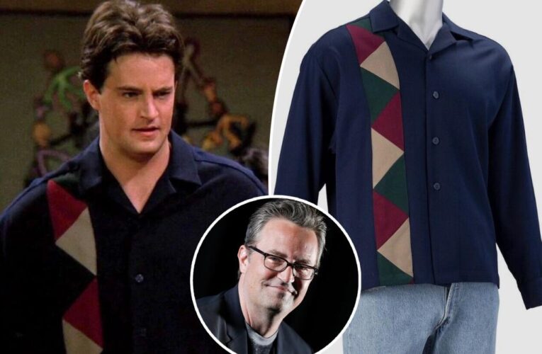 Chandler Bing outfit worn by Matthew Perry on sale for $8.4K