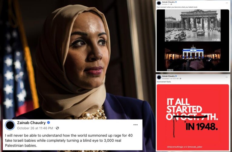 Maryland hate crime task force member, Zainab Chaudry,claimed babies murdered by Hamas were ‘fake,’ compared Israel to Nazis