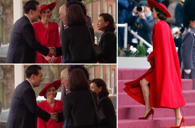 Kate Middleton curtsies to King Charles after refusing for Camilla