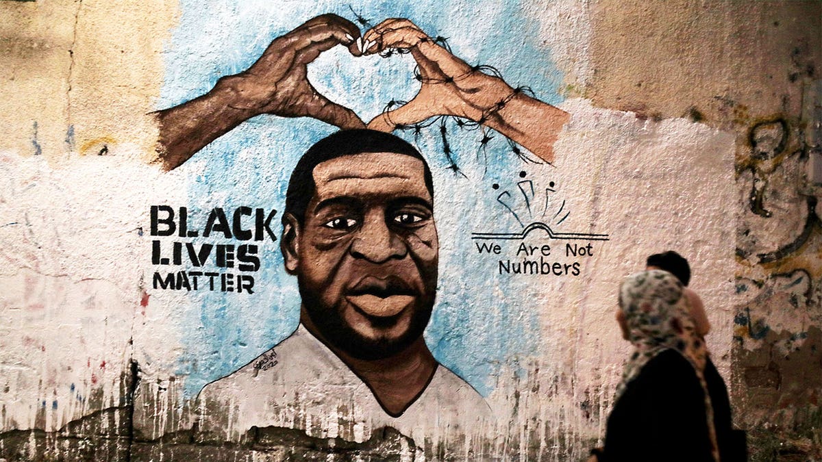 George Floyd mural in Gaza