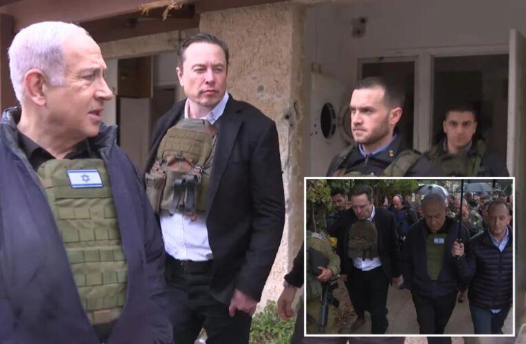 Elon Musk wears bulletproof vest to tour Israel kibbutz attacked by Hamas