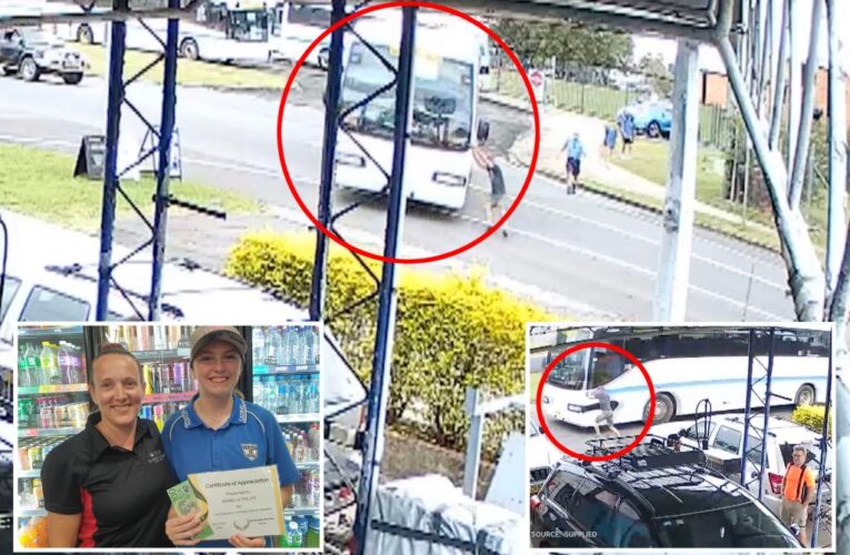 Heroic Australian teenager saves runaway bus from crashing into gas station