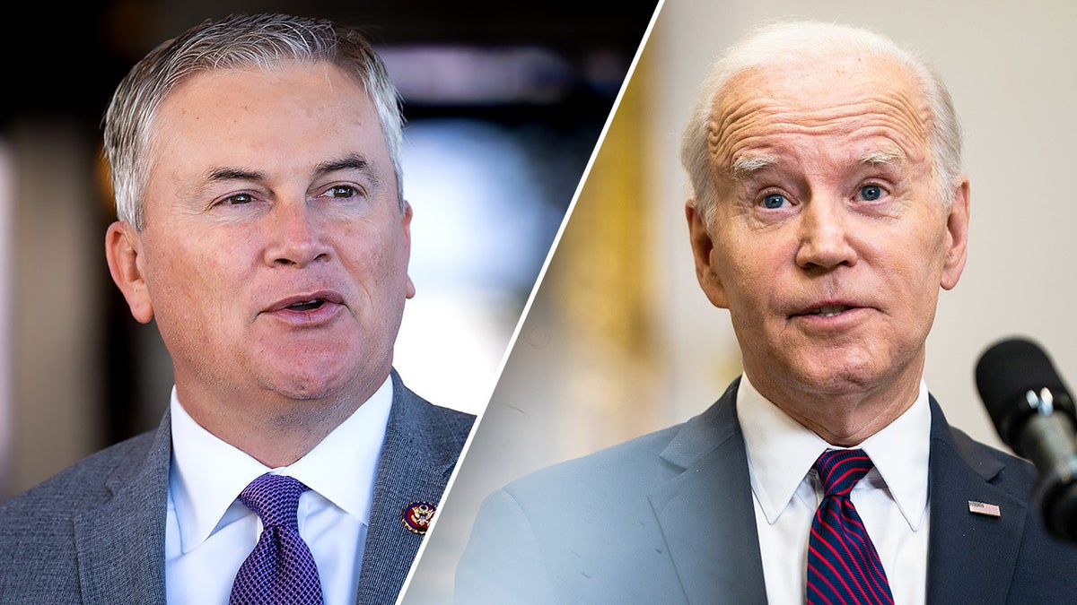 Comer and Biden split image