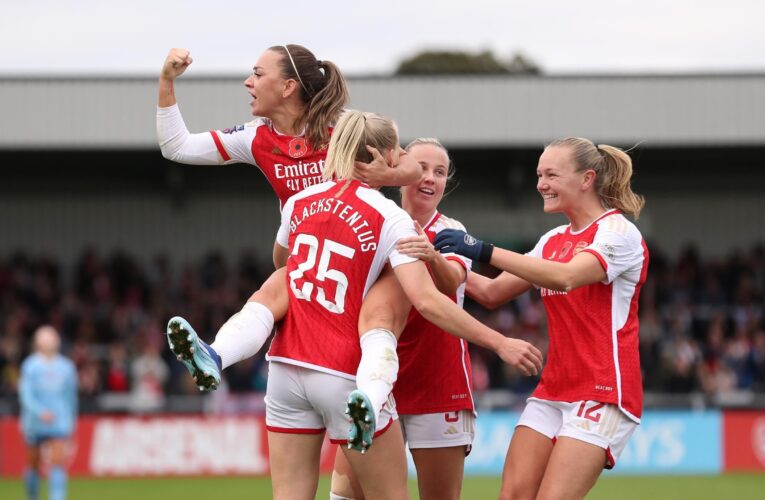 Women’s Super League – Stina Blackstenius scores late winner as Arsenal end Manchester City’s unbeaten streak