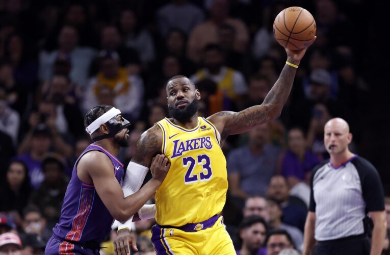 LA Lakers overcome Phoenix Suns as James sets unwanted record