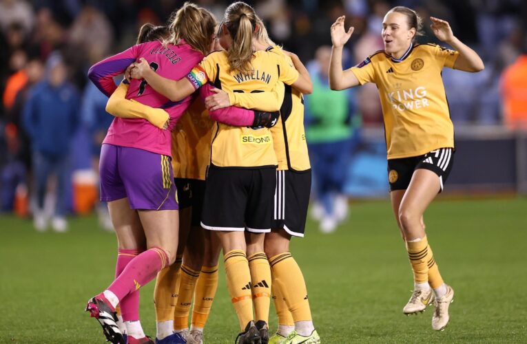 Women’s League Cup: Leicester shock Manchester City, while Manchester United win at Liverpool