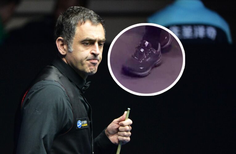 Ronnie O’Sullivan reveals injury behind use of trainers following UK Championship win over Anthony McGill