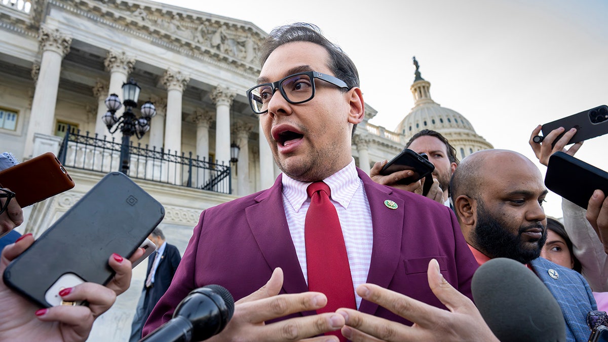 George Santos outside the Capitol