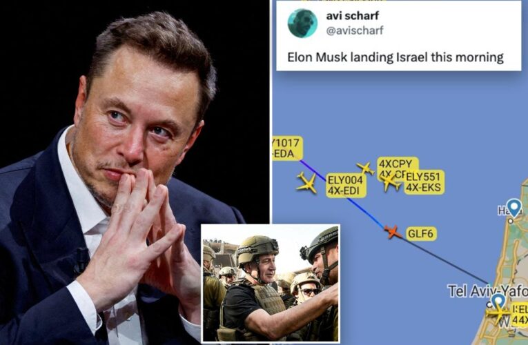 Elon Musk begins wartime visit to Israel, aviation tracker says