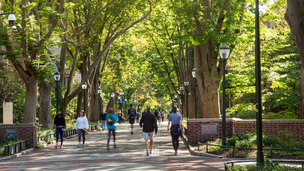 University Campus with few students during pandemic Fall 2020, University of Pennsylvania, Philadelphia, USA. (Photo by: Jumping Rocks/Education Images/Universal Images Group via Getty Images)