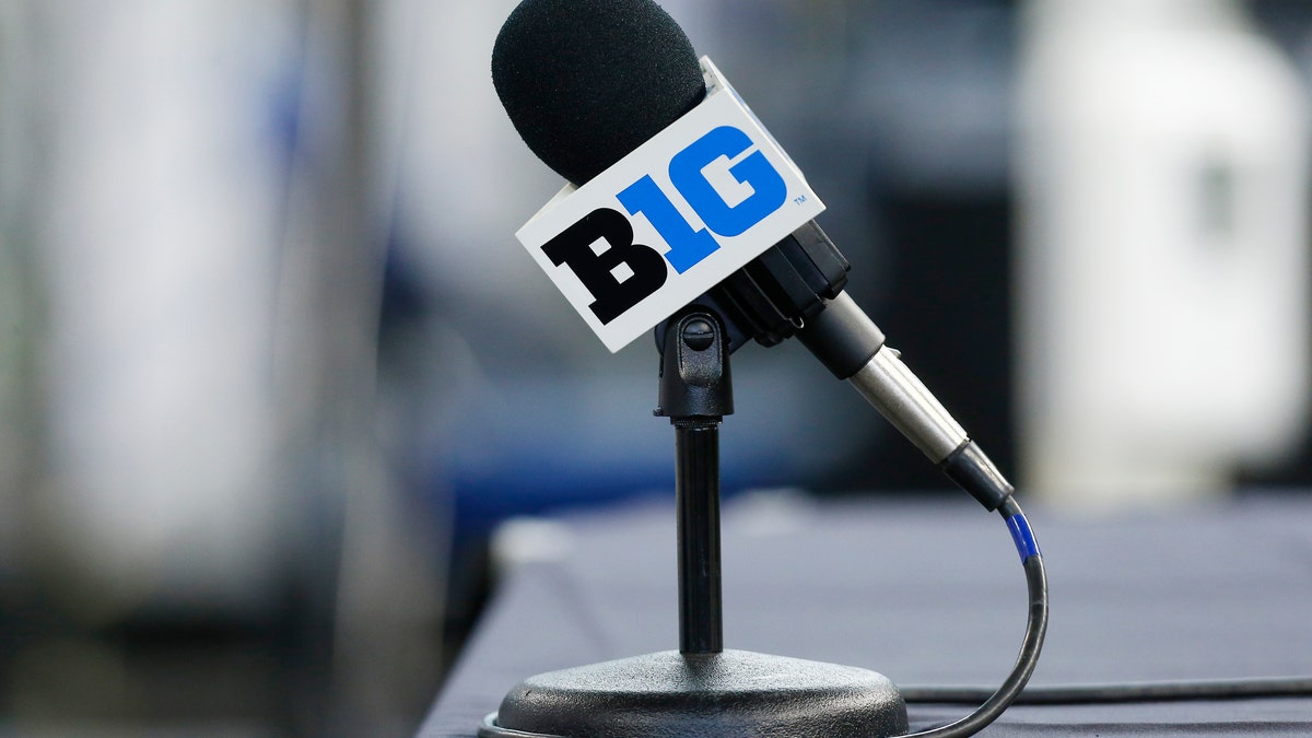 The Big Ten logo at media days