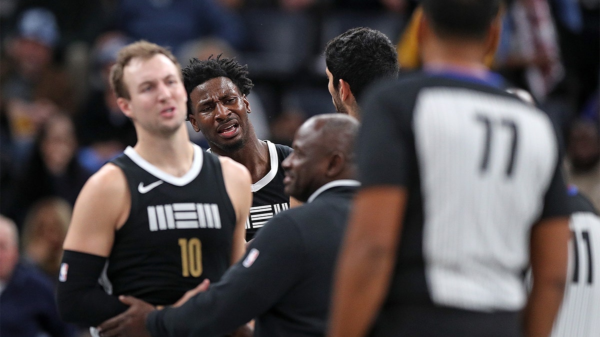 Jaren Jackson Jr. reacts against the Jazz