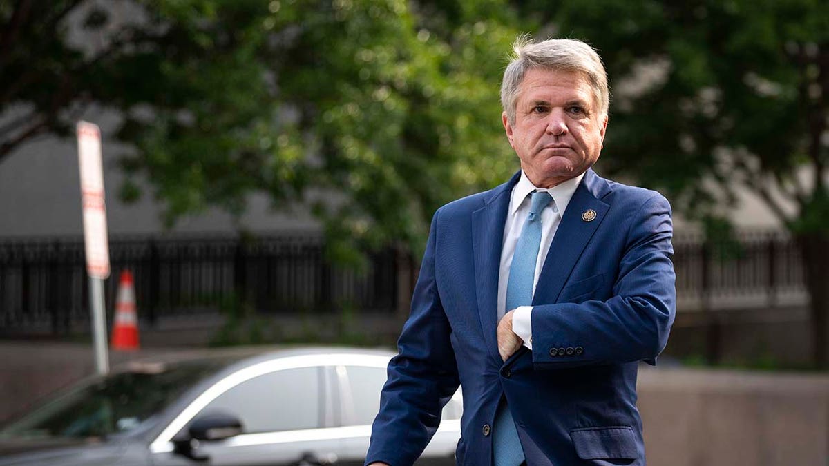 Rep. Michael McCaul (R-TX) arrives to a caucus meeting with House Republicans on Capitol Hill