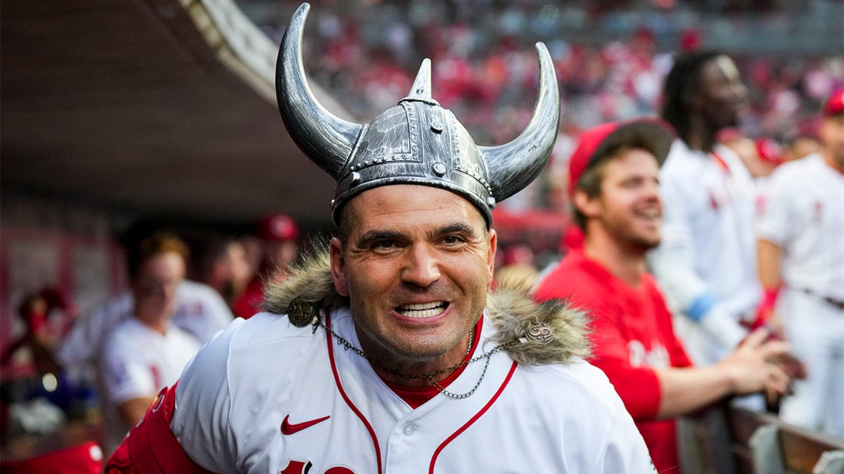 Joey Votto celebrates