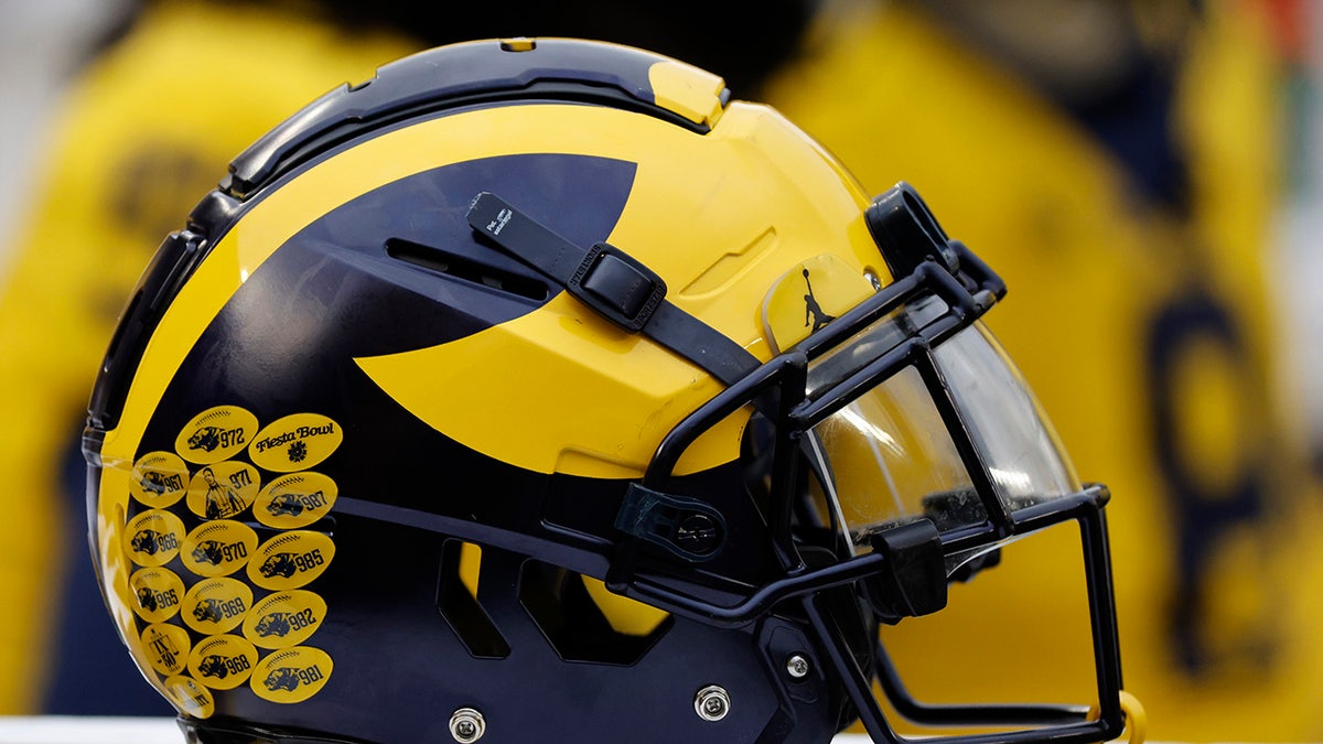 Michigan Wolverines helmet