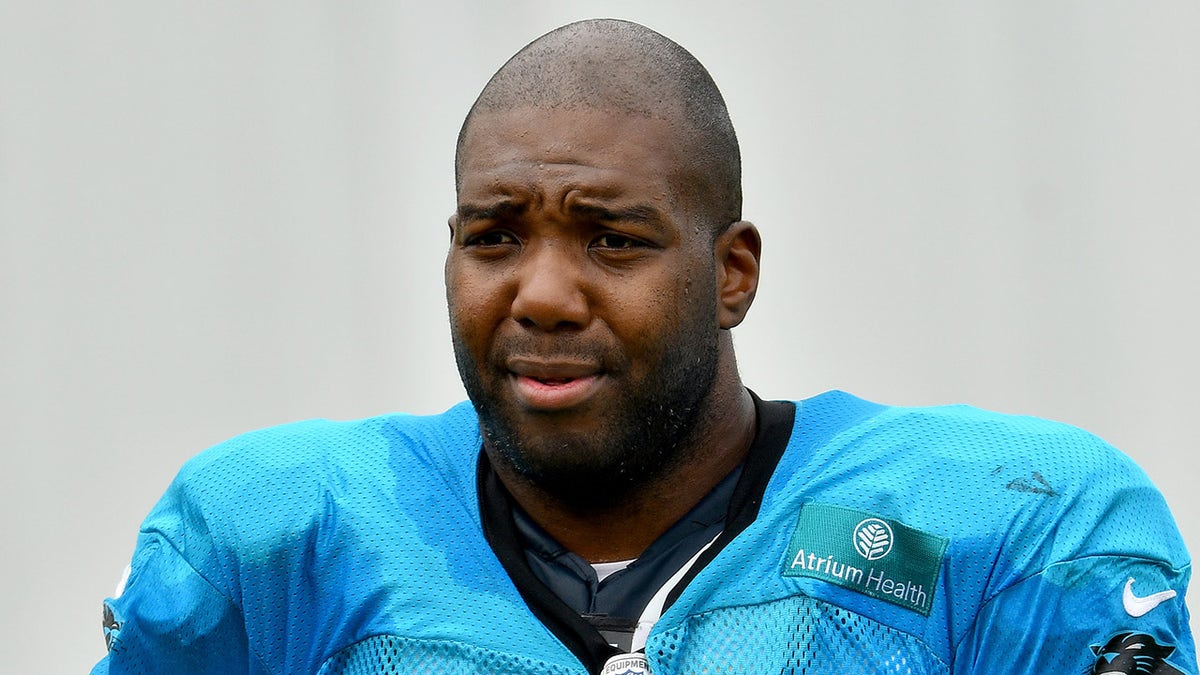 Russell Okung at training camp