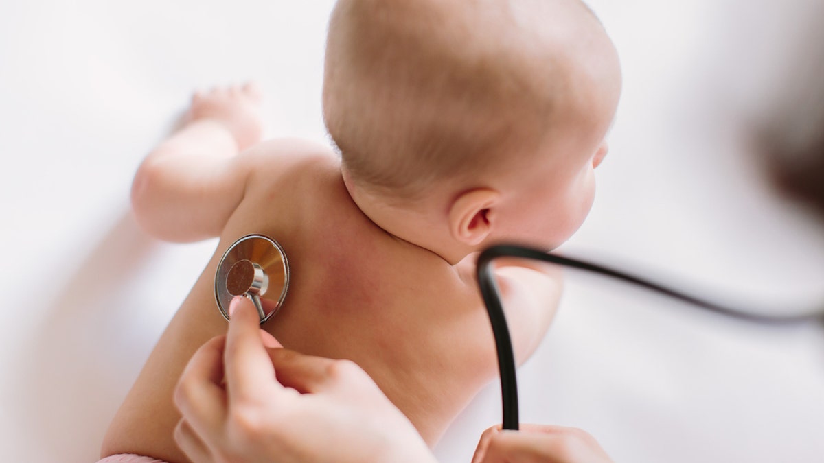 Baby with stethoscope