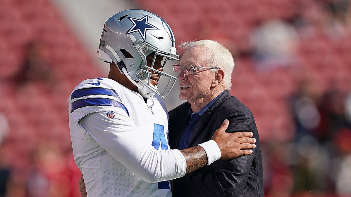 Jerry Jones and Dak Prescott