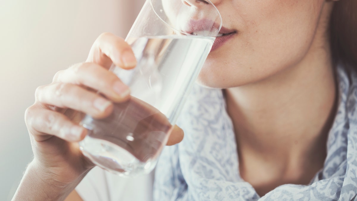 Woman drinking water