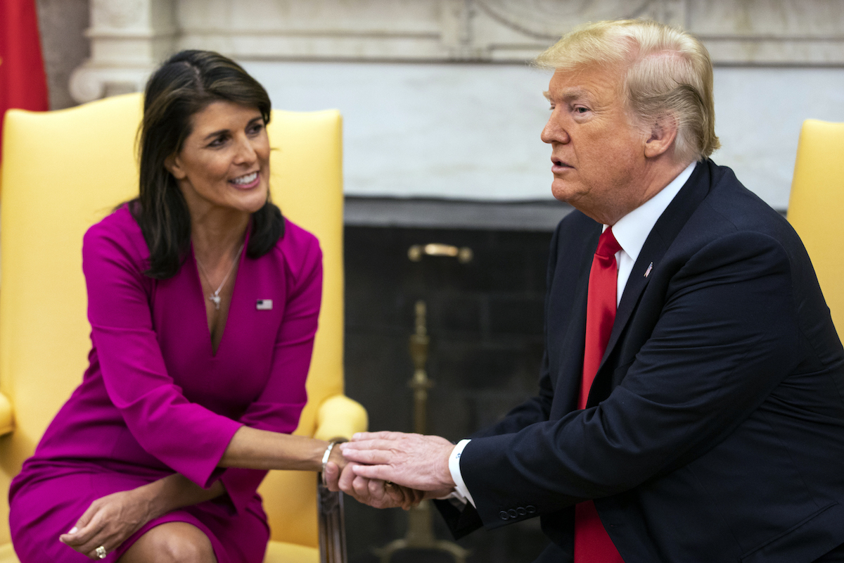 A photograph of Nikki Haley.