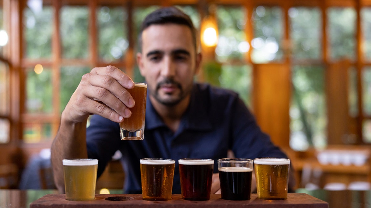 Man drinking beer