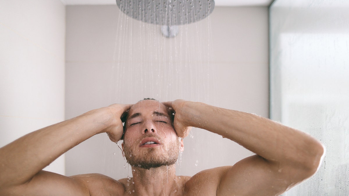 Man in shower