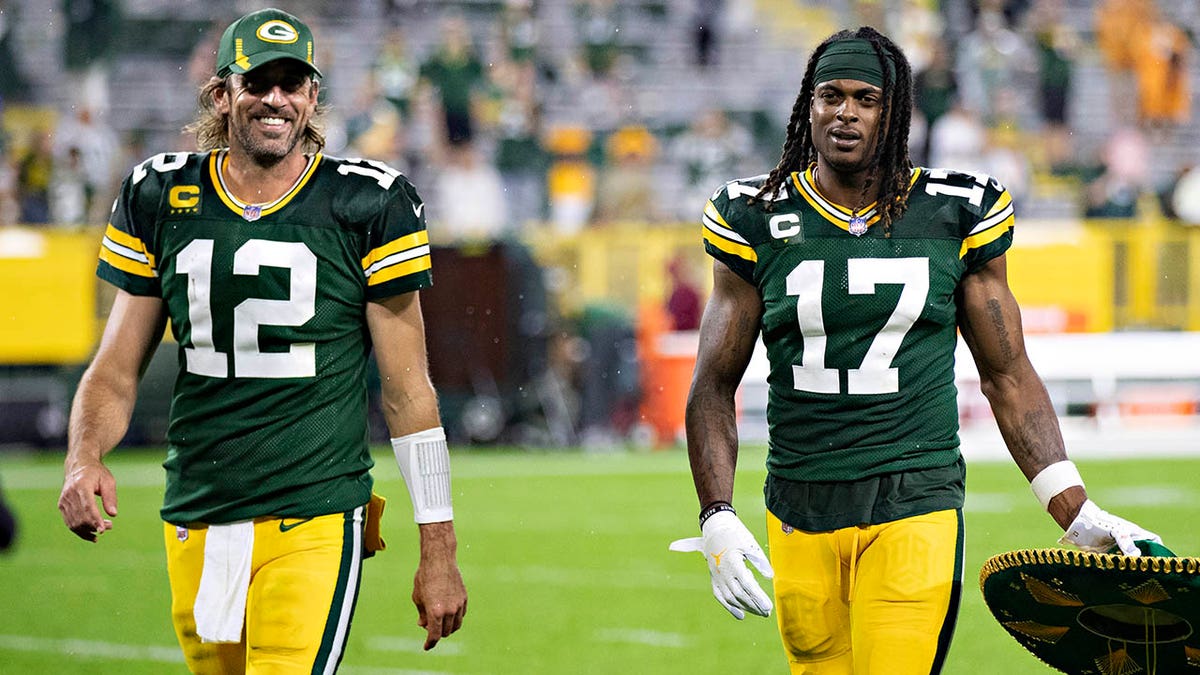 Aaron Rodgers and Davante Adams in Green Bay