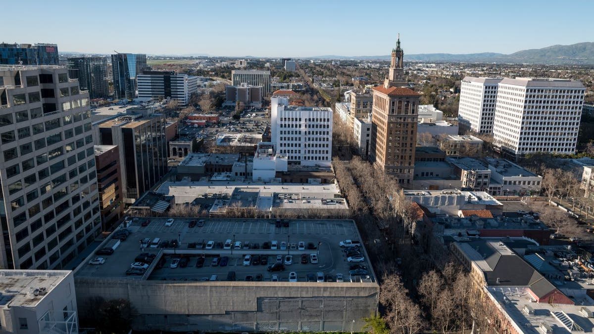 Downtown San Jose seen the air