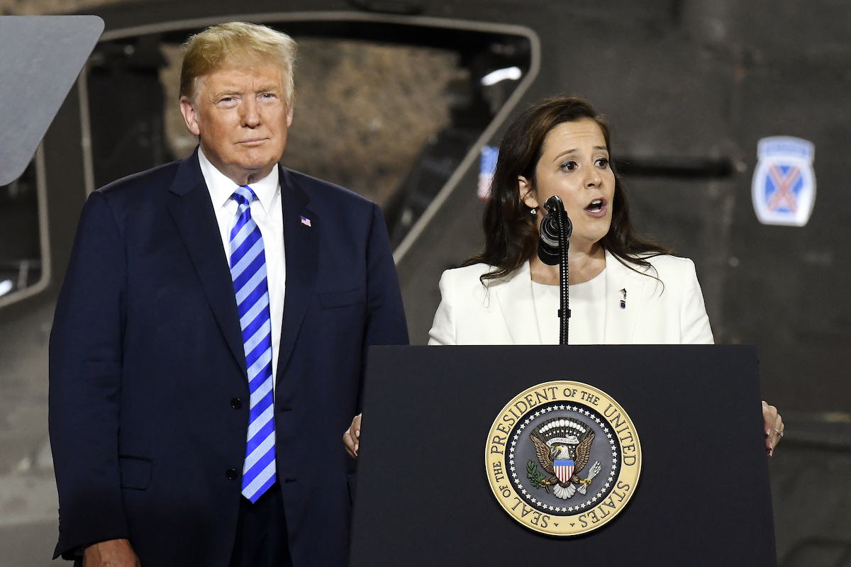 A photograph of Elise Stefanik.